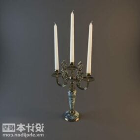 Smedejern stearinlys Lampe 3d model
