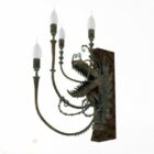Wall Candles Lamp Carved Style