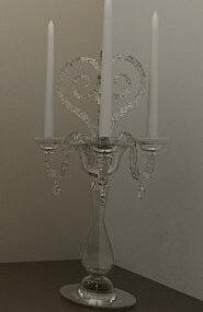 3D model nástěnné lampy na svíčky