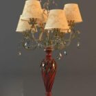 Vintage Table Lamp Wooden Base
