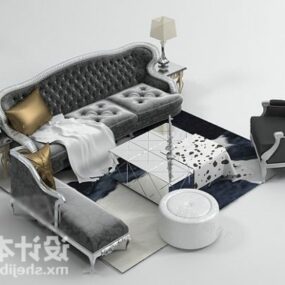 Modern Sofa Table Living Room Full Set 3d model