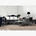 Camel Sofa With Table And Lamp Set