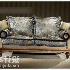 Καναπές Vintage στυλ με μαξιλάρι 3d μοντέλο