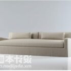 Modern Sofa Beige Upholstery
