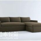 Modern Sectional Sofa Dark Brown Color