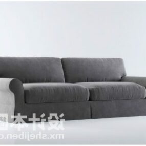 Modern Sofa Grey Fabric Material 3d model