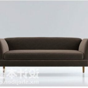 Contemporary Sofa Grey Fabric 3d model