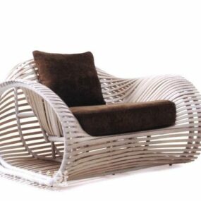 Rattan Sofa Upholstery 3d model