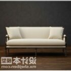 Κομψό μοντέρνο λευκό καναπέ