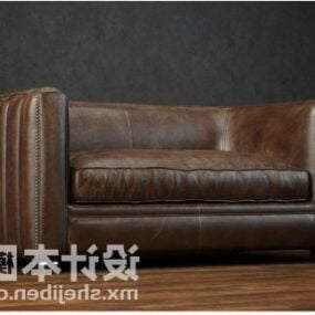 Sofá de cuero Material realista Modelo 3d