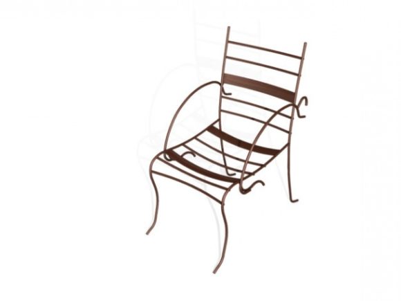 Semplice sedia da esterno in ferro