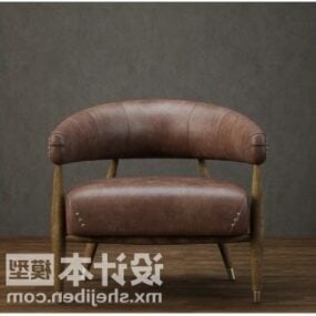 Upholstery Leather Armchair 3d model
