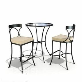 Τρισδιάστατο μοντέλο Iron High Coffee Table and Chair