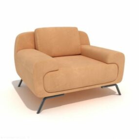Sofa Tunggal Dengan Model 3d Lengan Rendah