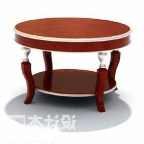 Elegant Classic Round Coffee Table 3d model