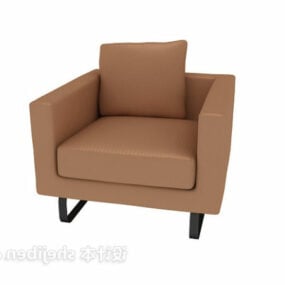 Leather Cube Armchair 3d model