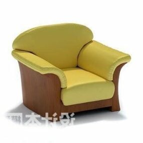노란색 안락 의자 3d 모델