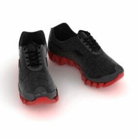 Μαύρα ανδρικά παπούτσια 3d μοντέλο