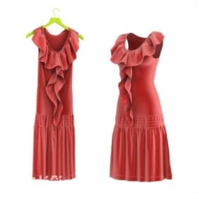Red Beauty Dress 3d model