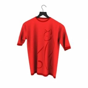 Rød T-shirt 3d-model