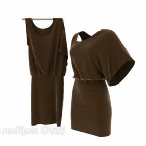 Fashion Brown Dress 3d model