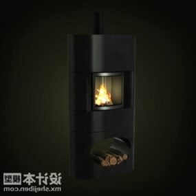 Restaurant Iron Fireplace 3d model
