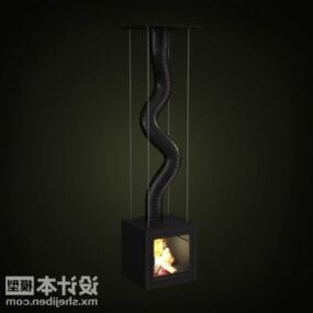 Fireplace Twist Chimney 3d model