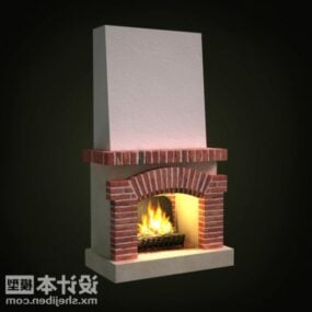 Matériau de brique de cheminée américaine modèle 3D