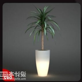 Lampe d'extérieur en forme de plante en pot modèle 3D