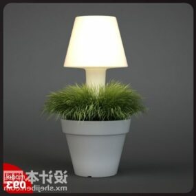 Podstawa lampy stołowej z rośliną doniczkową Model 3D