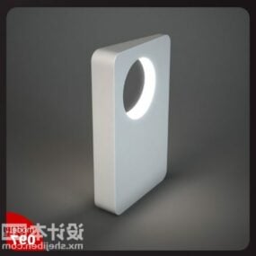 Lampe de table boîte rectangulaire avec trou modèle 3D