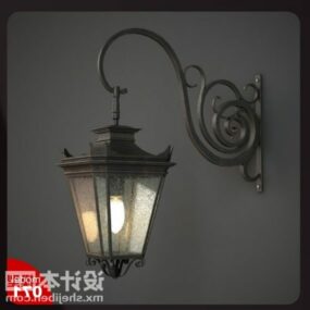 Antique Wall Lamp Iron Finish 3d model