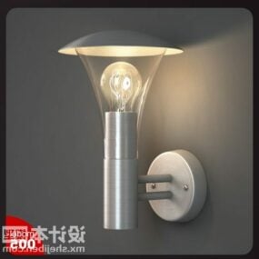 Wall Lamp Cylinder Shaped With Bulb 3d model