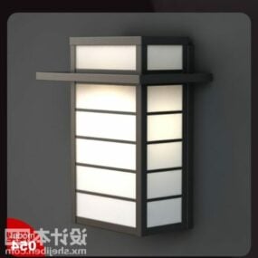 Lámpara de pared exterior con pantalla rectangular modelo 3d
