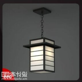 Industrial Iron Pendant Lamp 3d model