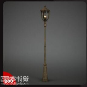 Lámpara de calle antigua Material de latón Modelo 3d