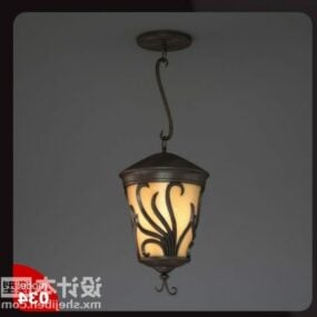 Brass Outdoor Lamp Ceiling Mount 3d model