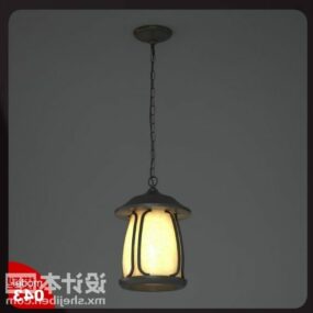 Iron Ceiling Lamp Outdoor Style 3d model