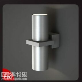 Model 3d Shade Silinder Keluli Lampu Dinding