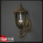 Antieke bronzen wandlamp
