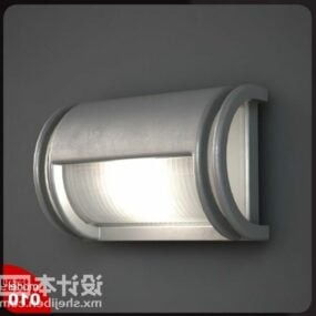 Lámpara de pared con forma de medio cilindro modelo 3d