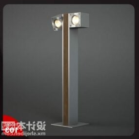 3d модель двосторонньої вуличної лампи
