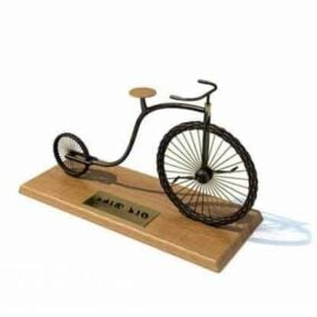 Vintage Bisiklet Masası Dekorasyonu 3D model