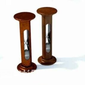 Décoration d'horloge de sable en bois modèle 3D