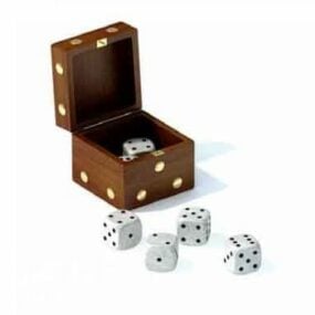 Dice With Box 3d model
