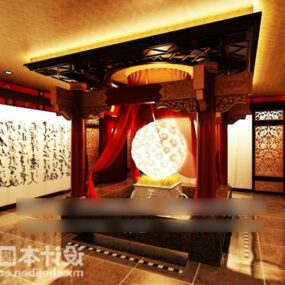 Salle de vitrine chinoise antique modèle 3D