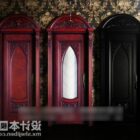 Klassisk röd dörr