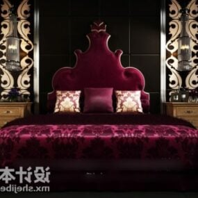 3д модель мебели Royal Classic с двуспальной кроватью