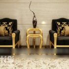 Ash Coffee Table And Chair Set Antique Furniture