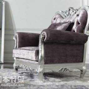Armchair Carving Style 3d model